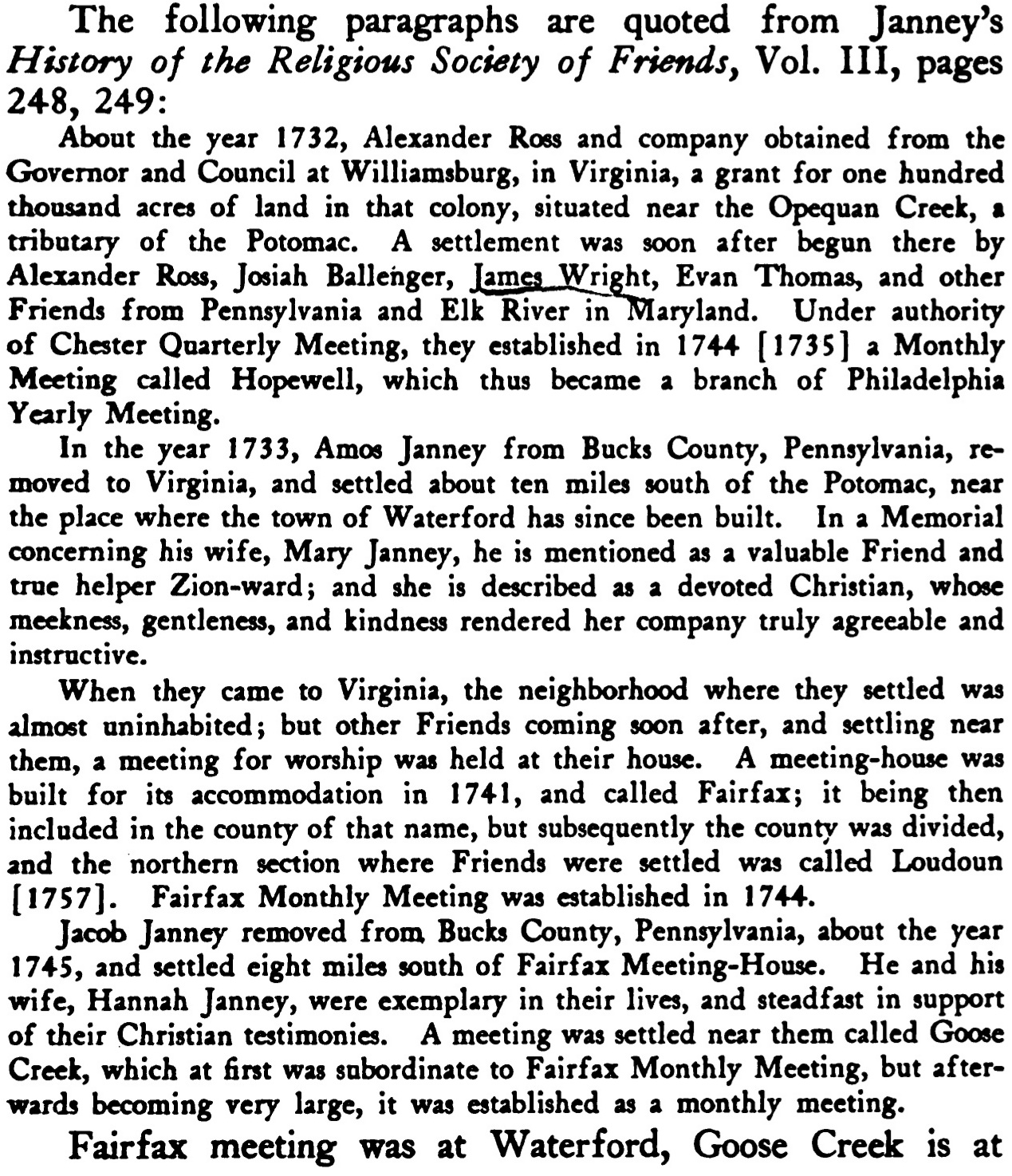 Goose Creek Monthly Meeting